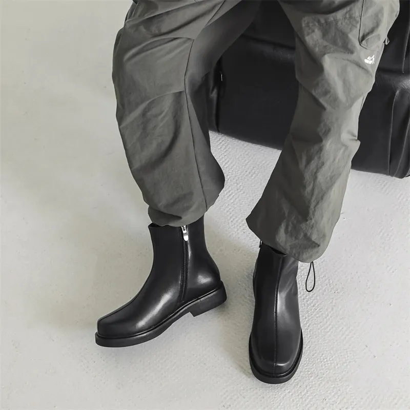 Chi Wolf Ankle Boots Men's Black-3