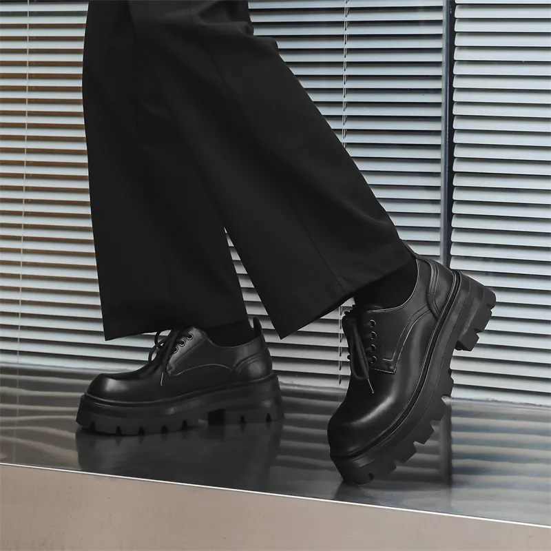 Chi Wolf Derby Shoes Casual Shoes Men's Black-5