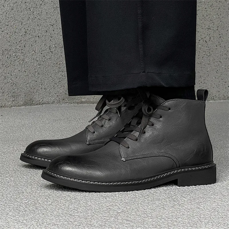 Chi Wolf Ankle Boots Men's Black-1