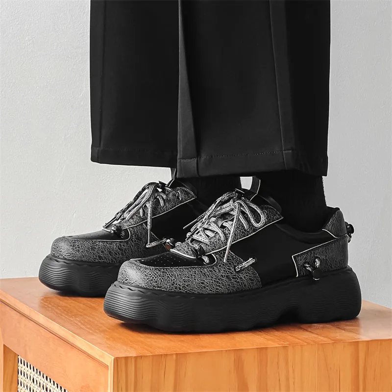 Chi Wolf Casual Shoes Men's Black-4