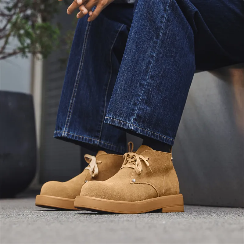 Chi Wolf Ankle Boots Men's Yellow-4
