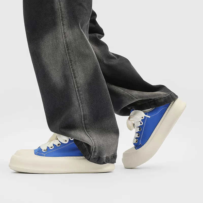 Chi Wolf Breathable Height Increase Low Top Canvas Shoes Unisex-23