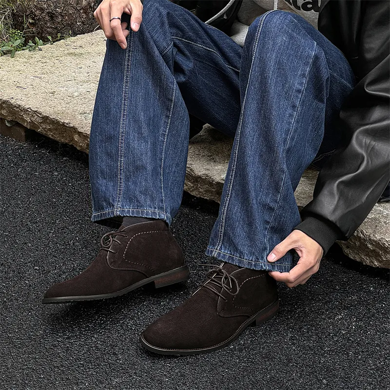 Chi Wolf Ankle Boots Men's Brown-4