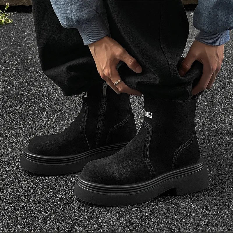 Chi Wolf Ankle Boots Men Yellow/Black-9