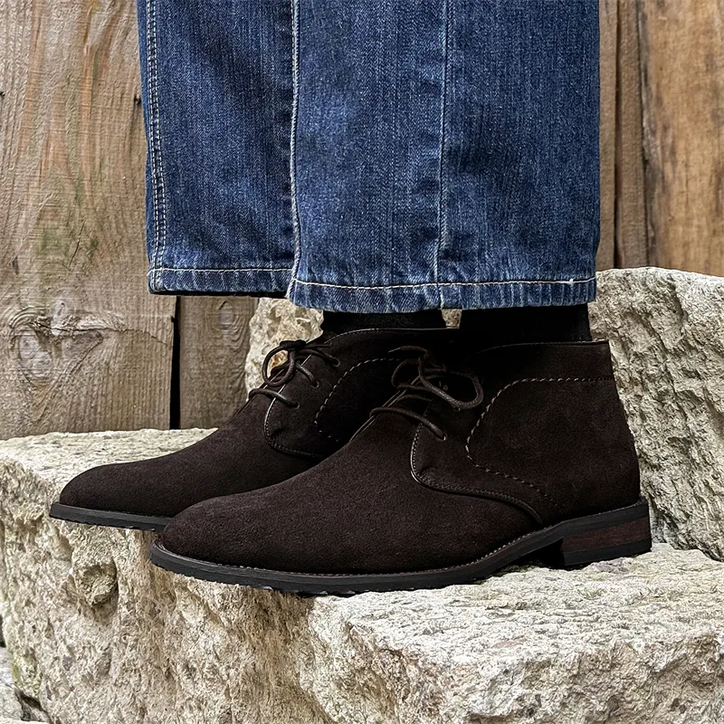 Chi Wolf Ankle Boots Men's Brown-5