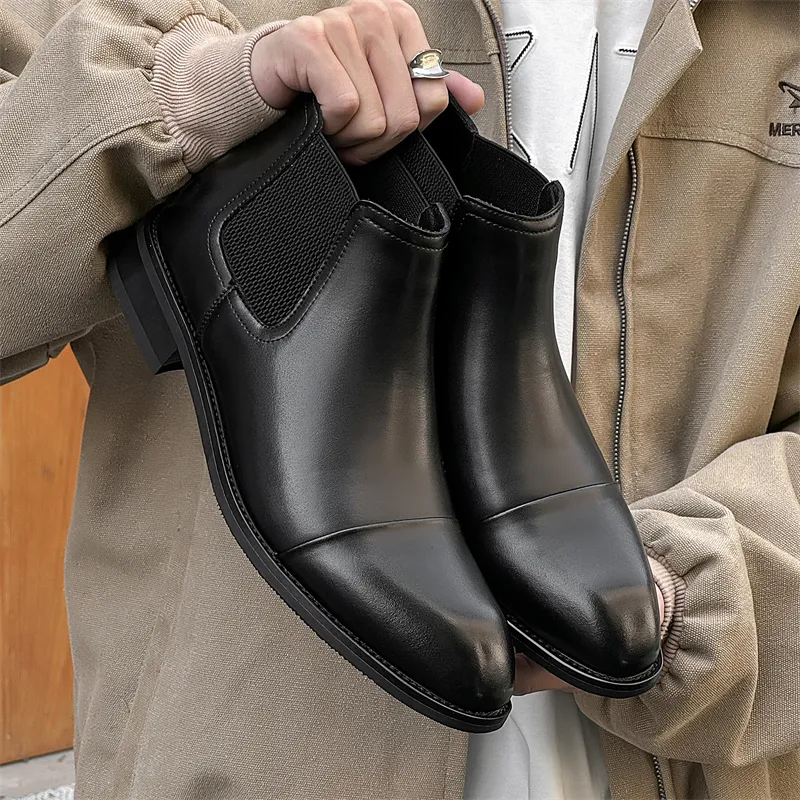 Chi Wolf Short Chelsea Boots Men's-1