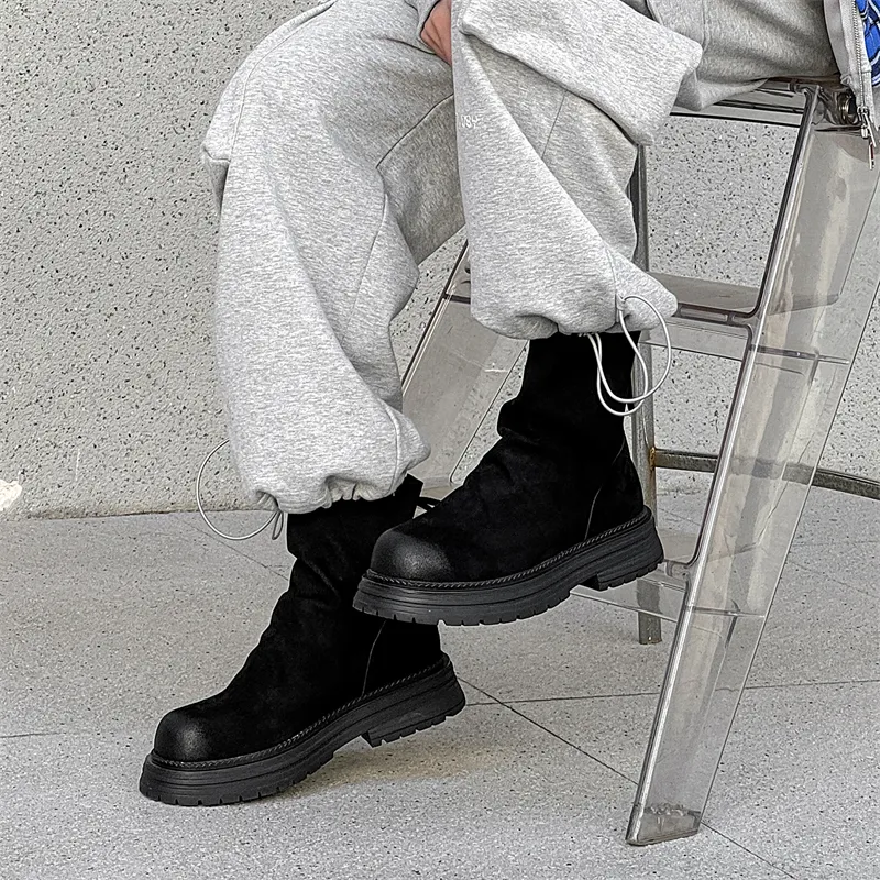 Chi Wolf Ankle Boots Unisex Black/Yellow/Green-5