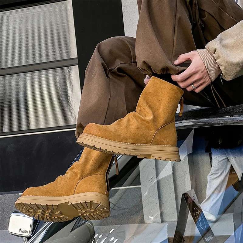 Chi Wolf Ankle Boots Unisex Black/Yellow/Green-12