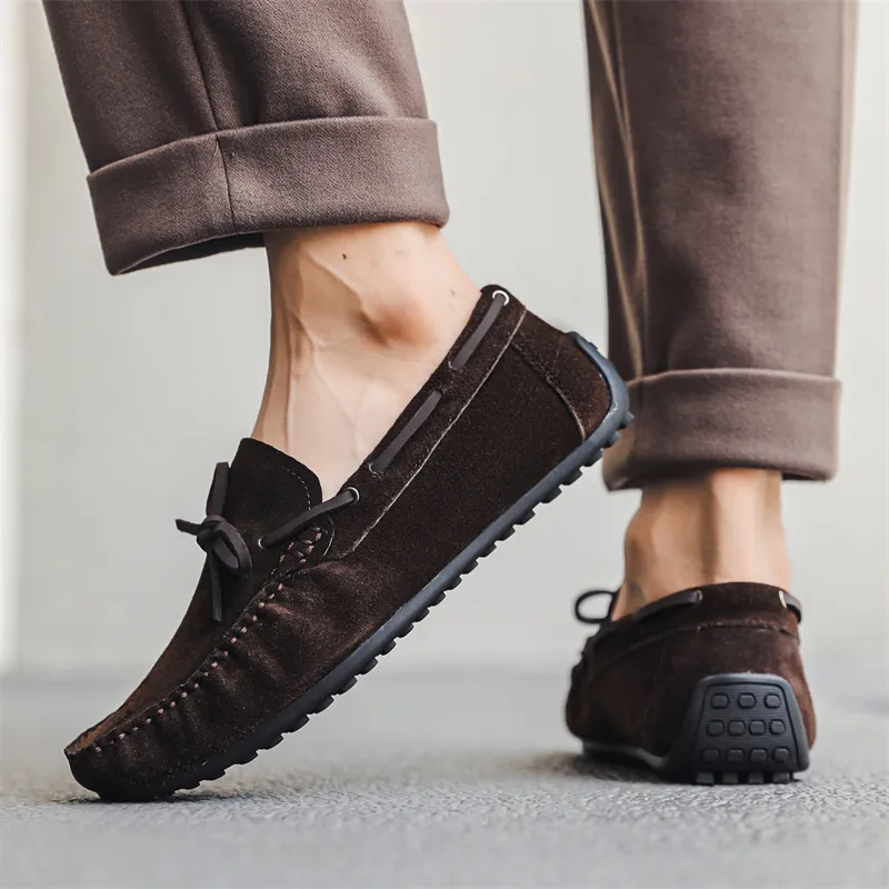 Chi Wolf Gommino Loafers Men Black/Brown-8