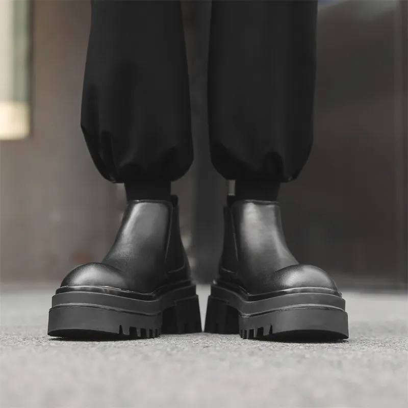 Chi Wolf Chelsea Boots Men's Black-4