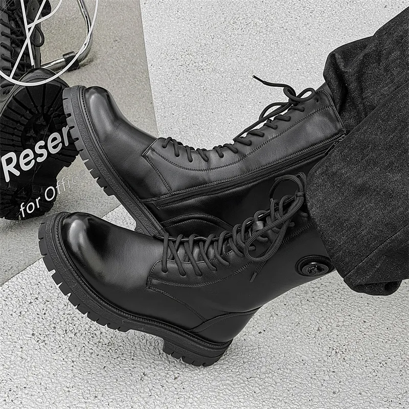 Chi Wolf Ankle Boots Men's Black-3
