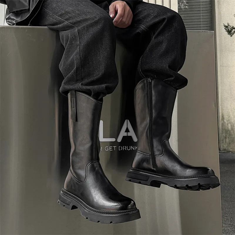 Chi Wolf Ankle Boots Men's Black-1