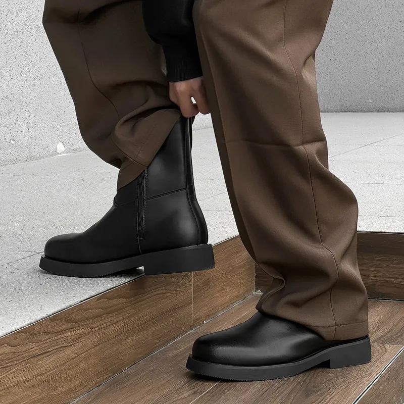 Chi Wolf Ankle Boots Men Black/Brown/Beige-5
