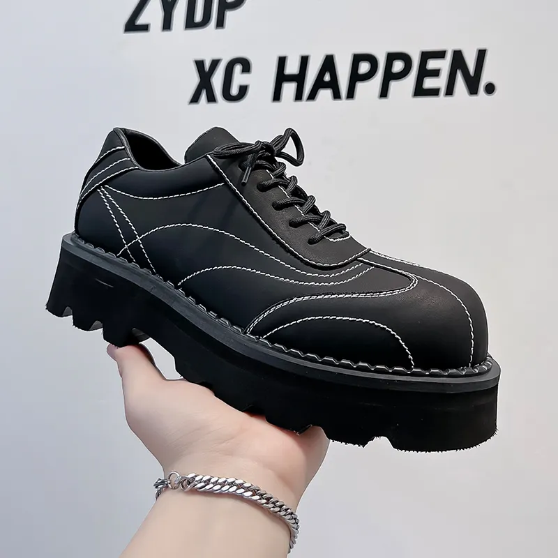 Chi Wolf Casual Shoes Men Low Top Black-6