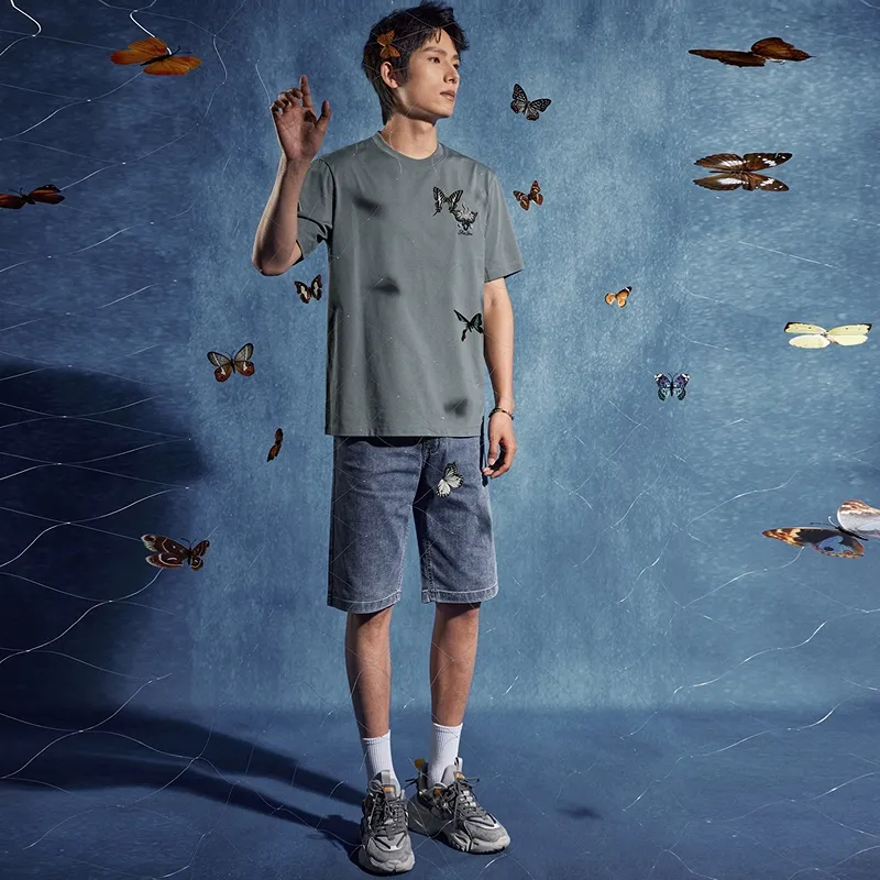 SEVEN T-Shirts Men Gray Blue-2