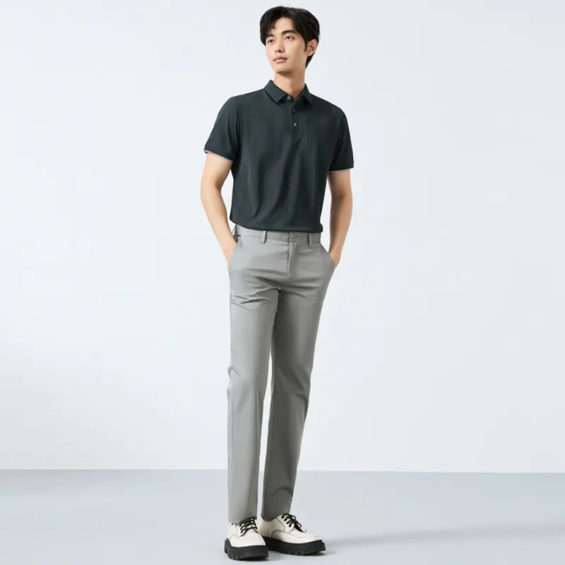 SEVEN Polo Shirt Men's Charcoal Gray-4