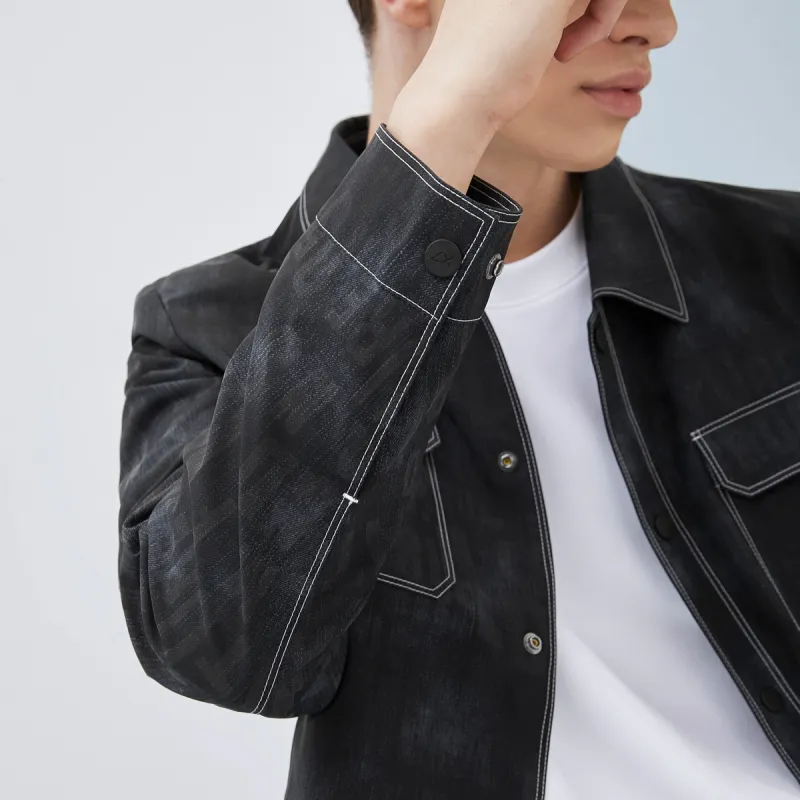 SEVEN Denim Jacket Men's Navy Blue-3
