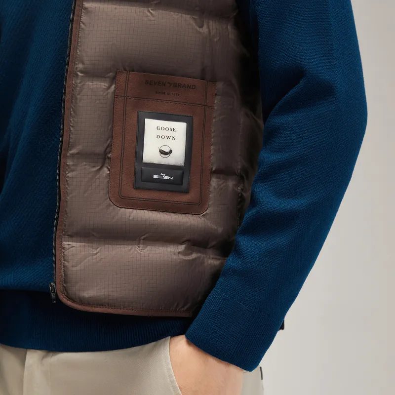 SEVEN Down Jacket Men's Navy Blue-4