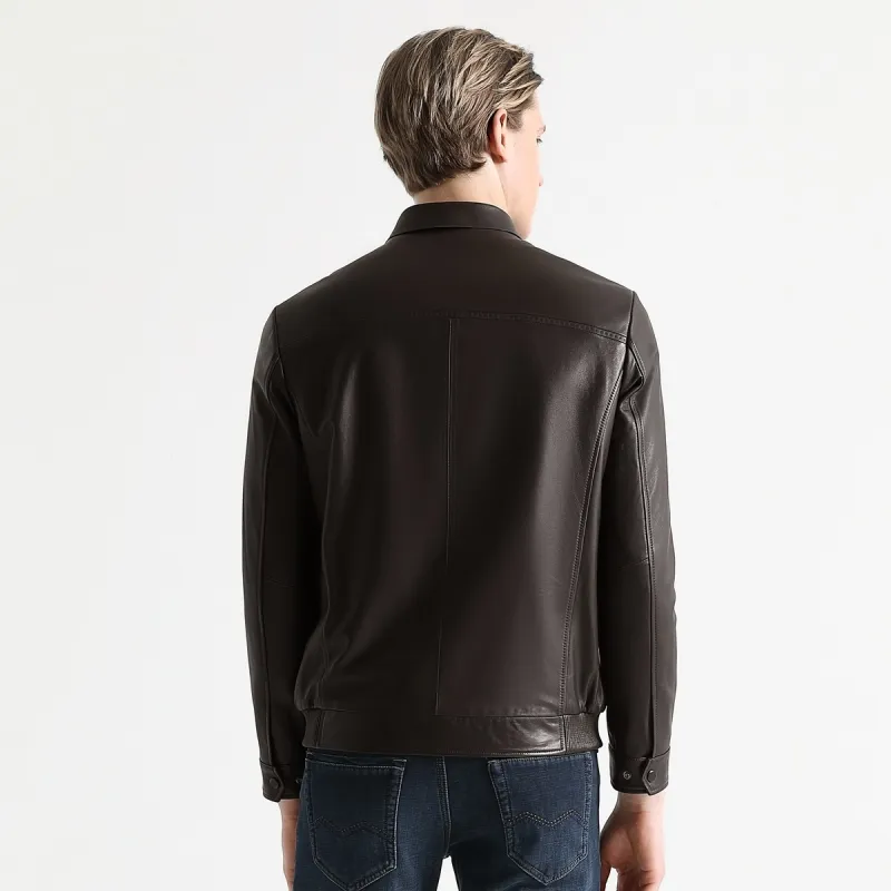 SEVEN Genuine Leather Leather Jacket Men's-2