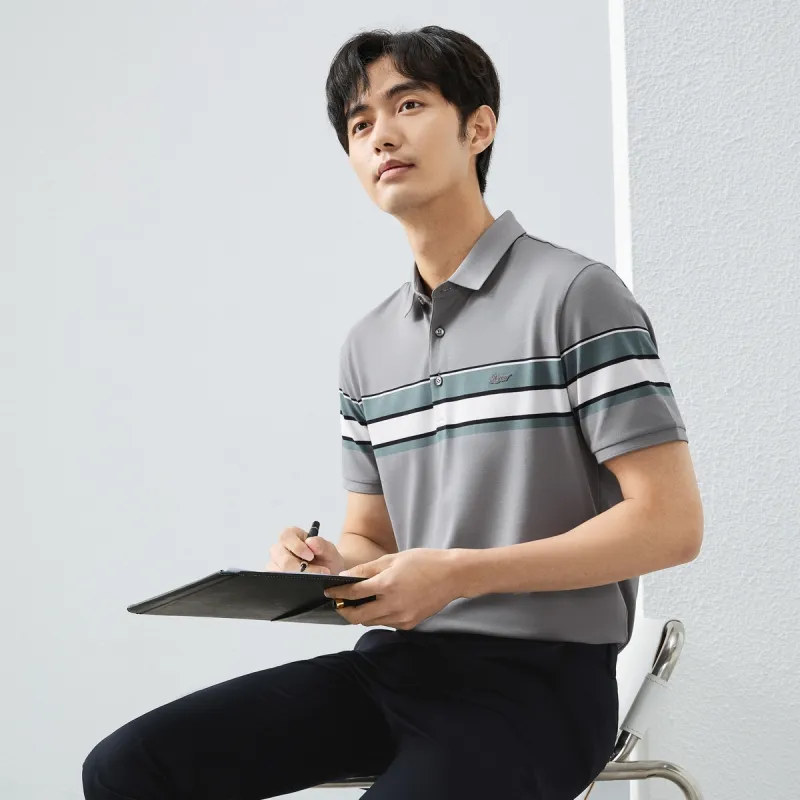 SEVEN Polo Shirt Men's Medium Gray-3