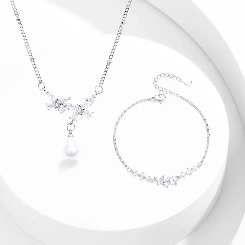 RINGLOVE Pearl Zircon Necklaces Women's-1