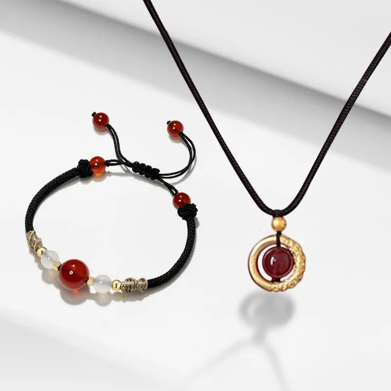 RINGLOVE Colored Glaze Necklaces Women's-2