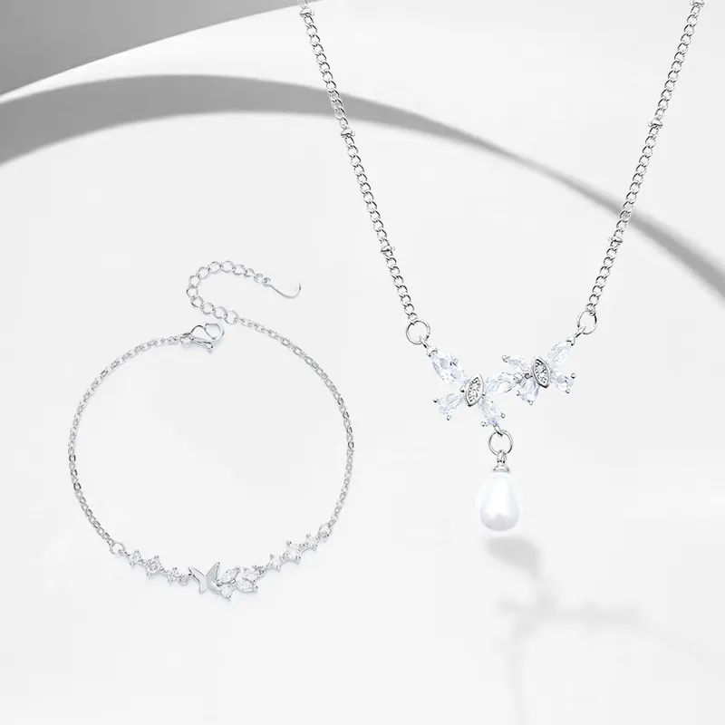 RINGLOVE Pearl Zircon Necklaces Women's-2