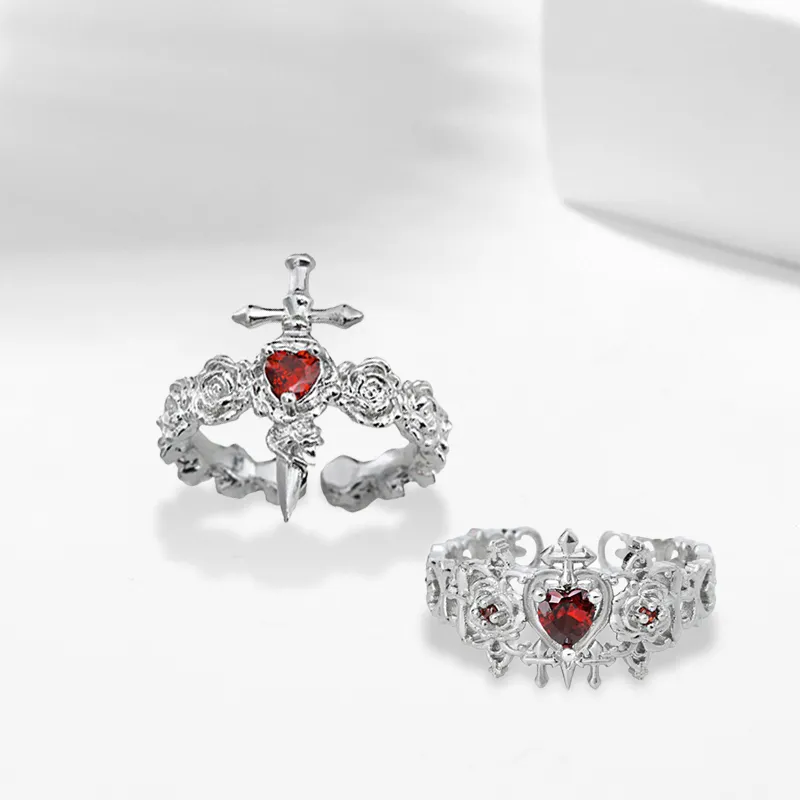 RINGLOVE Zircon Rings Unisex Silver-1
