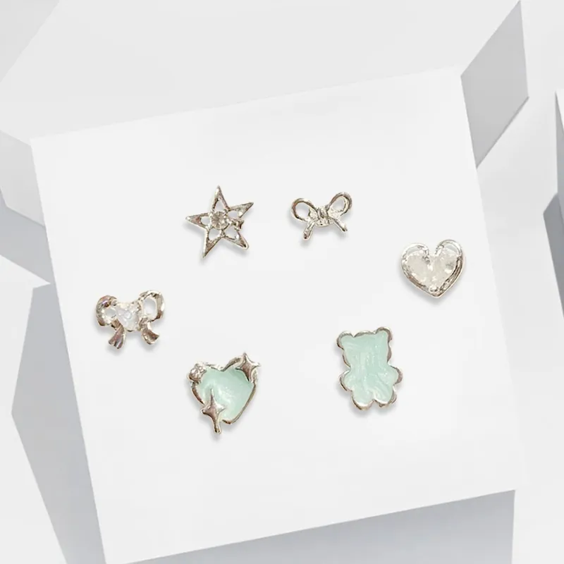 RINGLOVE Zircon Stud Earrings Women's-2