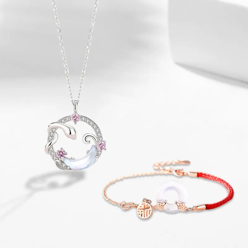 RINGLOVE Colored Glaze Necklaces Women's-1