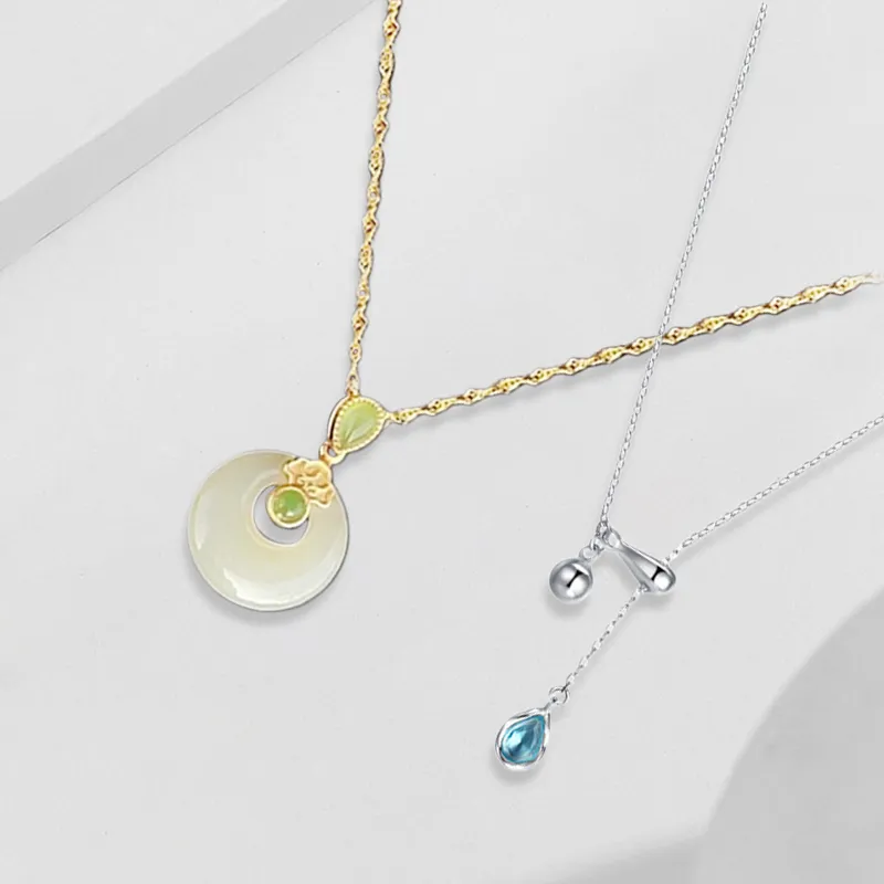 RINGLOVE Colored Glaze Necklaces Women's-2