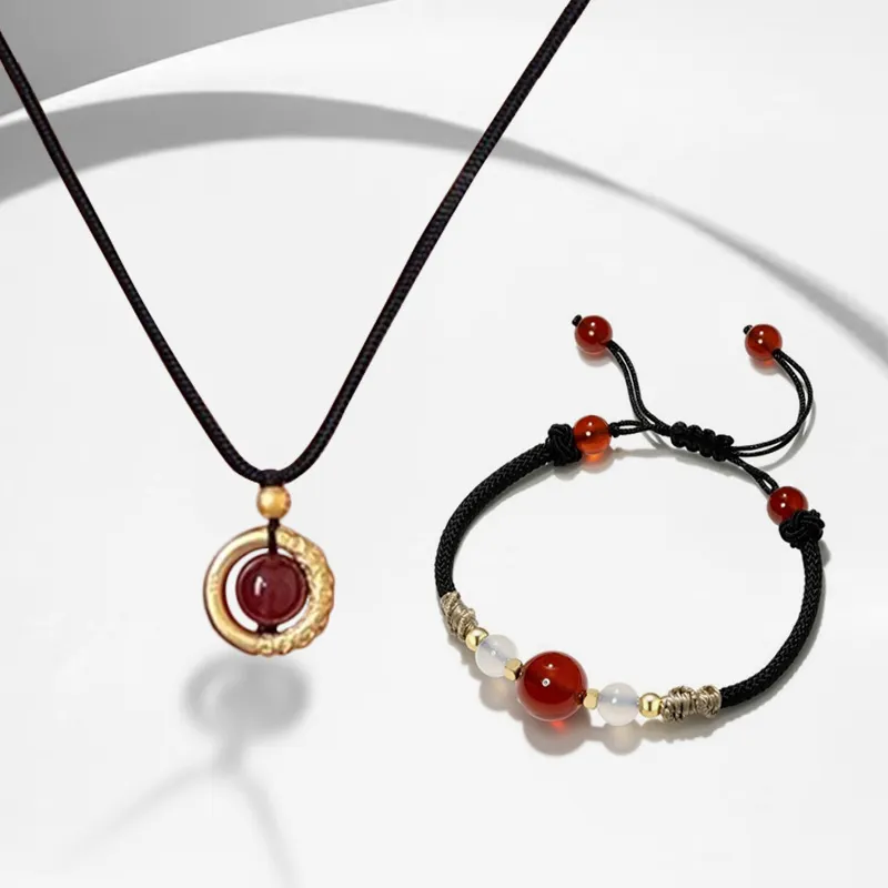 RINGLOVE Colored Glaze Necklaces Women's-1