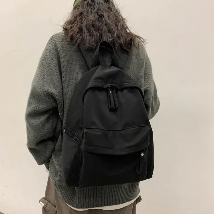 Yalu Cool Silk Cotton Backpack Computer Backpack Regular Unisex Ecru/Khaki/Blue/Black-15
