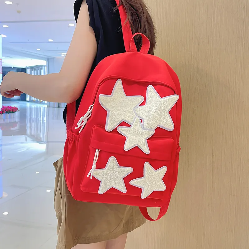 Yalu Nylon Backpack Laptop Bag Regular Unisex Red/Black/Blue-1