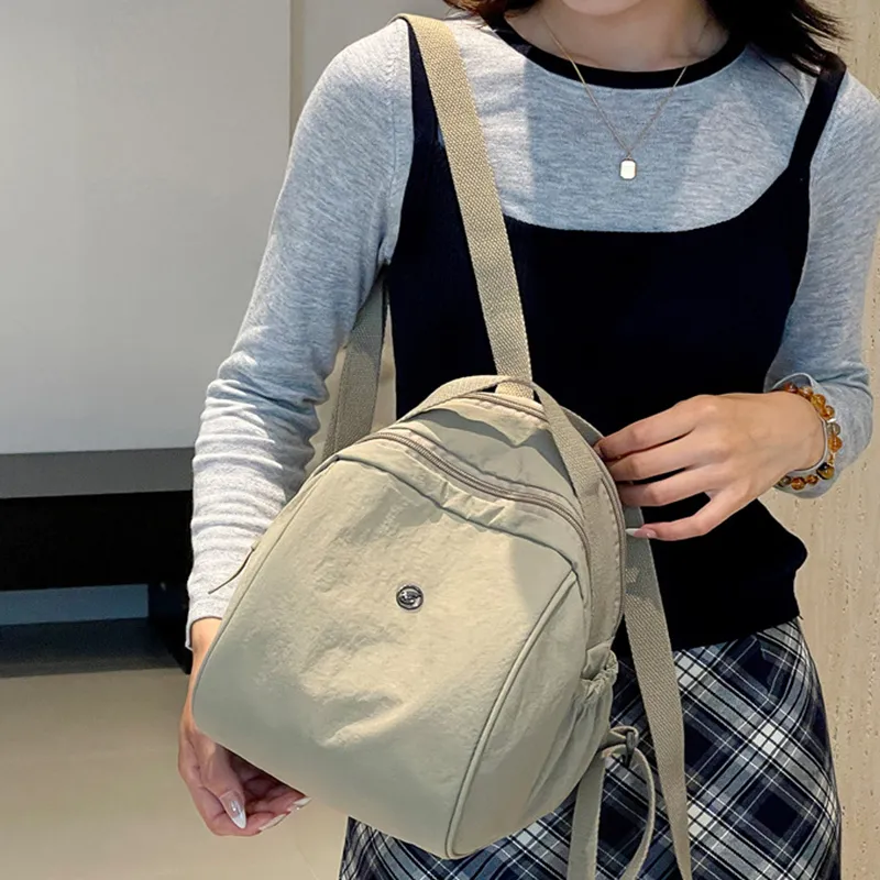 Yalu Nylon Backpack Women's Yellow/Purple/White Gray/Black-2