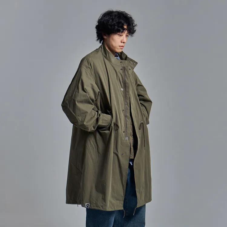 OddCIRKUS FW24 Trench Coat Unisex Olive Green-3