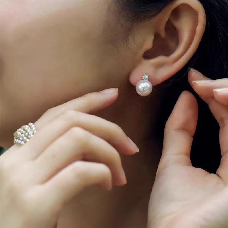 Heidi Freshwater Pearl Stud Earrings Women's-3