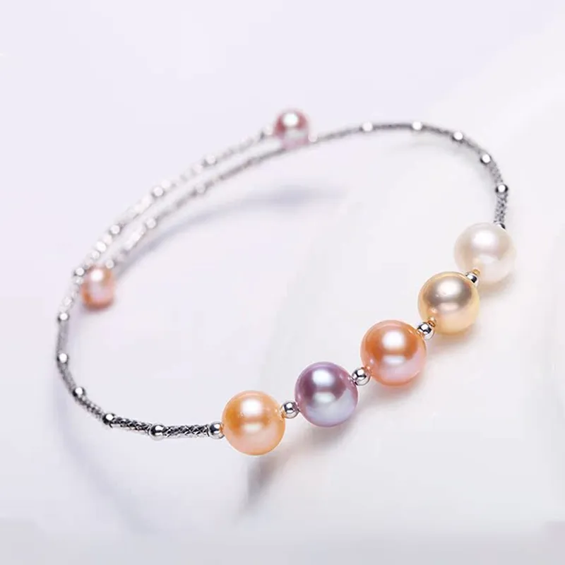Heidi Freshwater Pearl Stretch Bangle Women's-10
