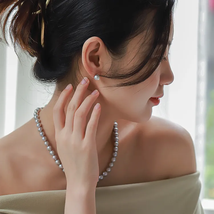 Heidi Saltwater Pearl Stud Earrings Women's-2