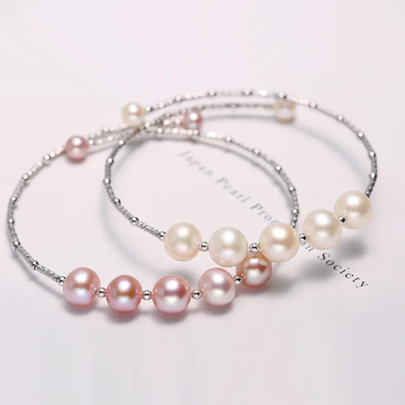 Heidi Freshwater Pearl Stretch Bangle Women's-8