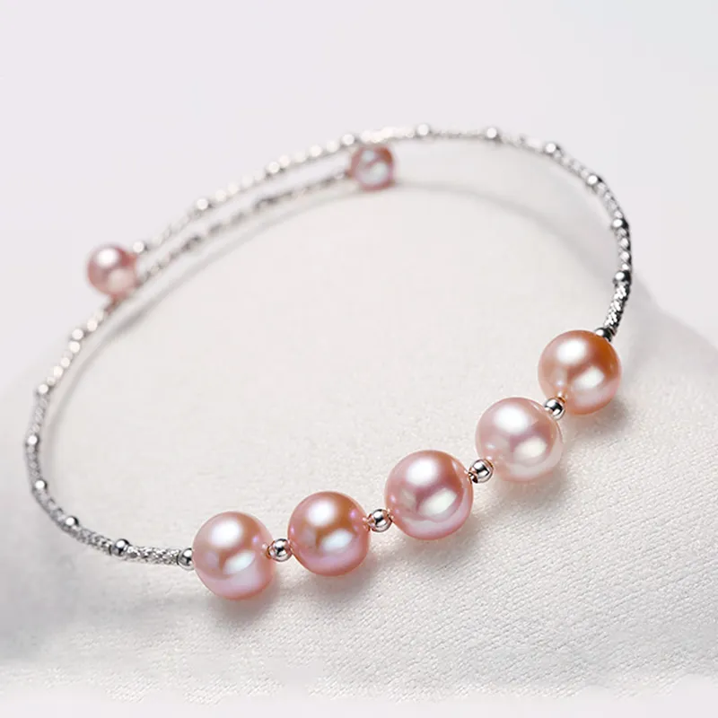 Heidi Freshwater Pearl Stretch Bangle Women's-5