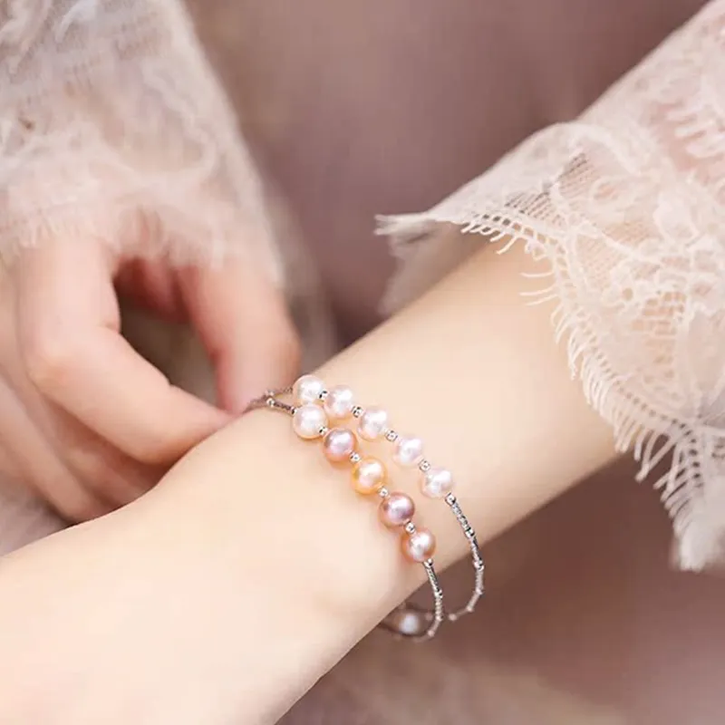 Heidi Freshwater Pearl Stretch Bangle Women's-12