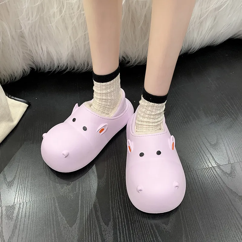 LEMONKID Anti Slip Wear Resistant Breathable Lightweight Cushioning Warm Quiet Balance Low Top Kids' Slippers Teenagers-13