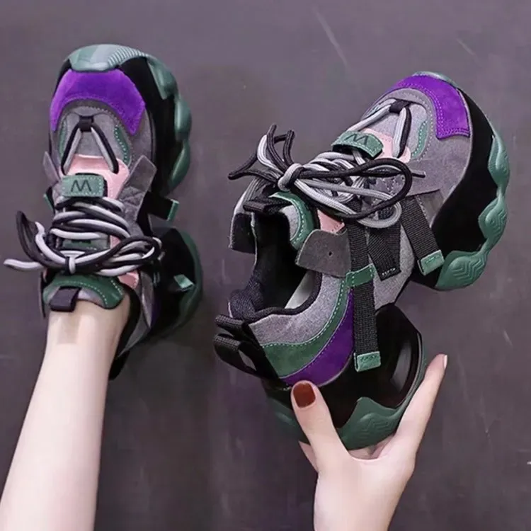 ABCYLM Anti Slip, Wear Resistant, And Impact Resistant Coverage Low Top Chunky Sneakers Women's-7