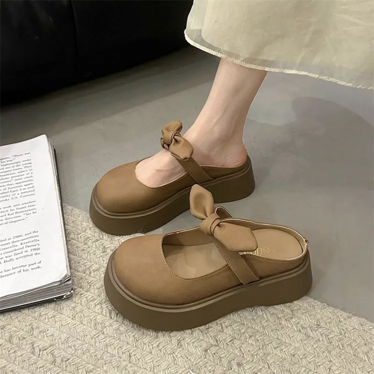 ABCYLM Quiet Abrasion Resistant Slip Resistant Wrap toe Slippers Women's-9