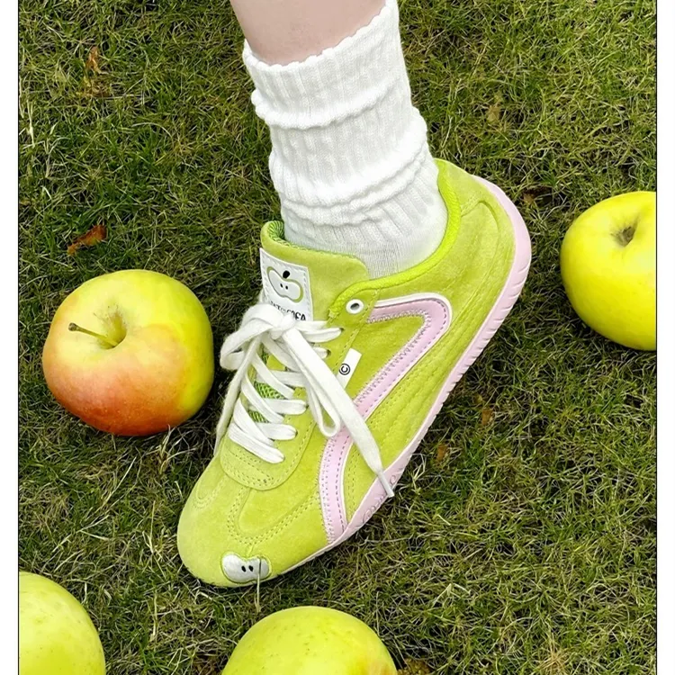 ABCYLM Cushioning, Slip Resistant, Lightweight Low Top Casual Shoes Women's Apple Green-4