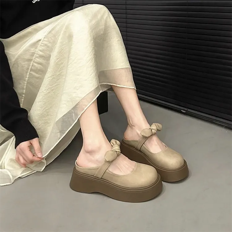 ABCYLM Quiet Abrasion Resistant Slip Resistant Wrap toe Slippers Women's-4