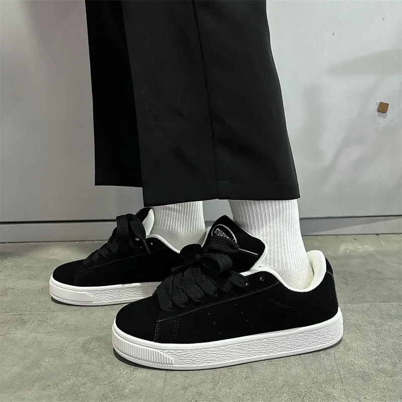 ABCYLM Low Top Skateboard Shoes Women's Black-3
