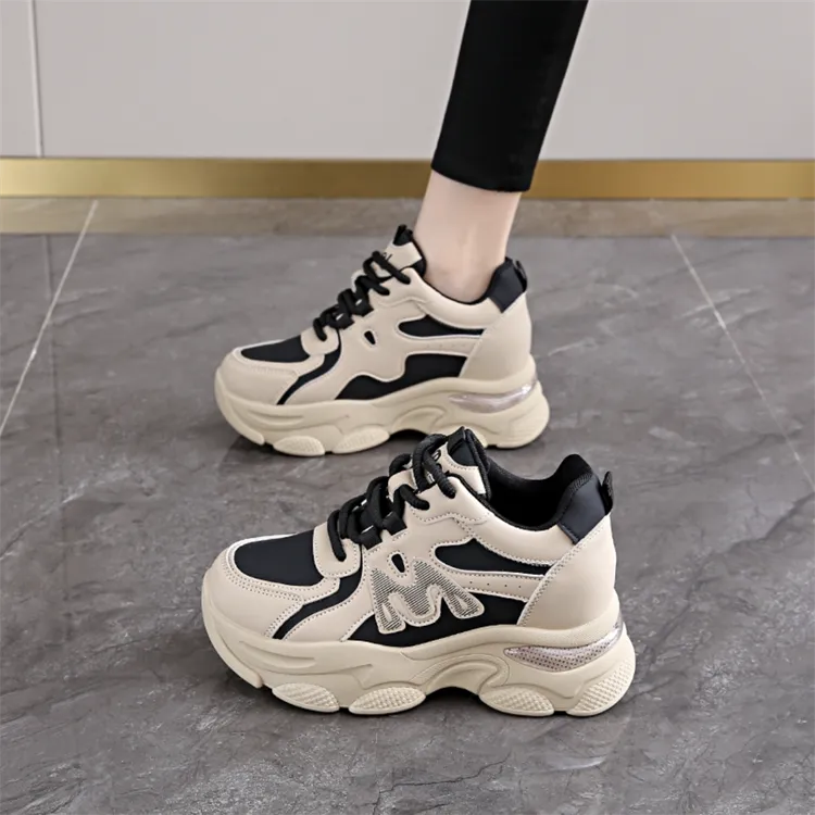 ABCYLM Non slip Lightweight Low Top Chunky Sneakers Women's-8