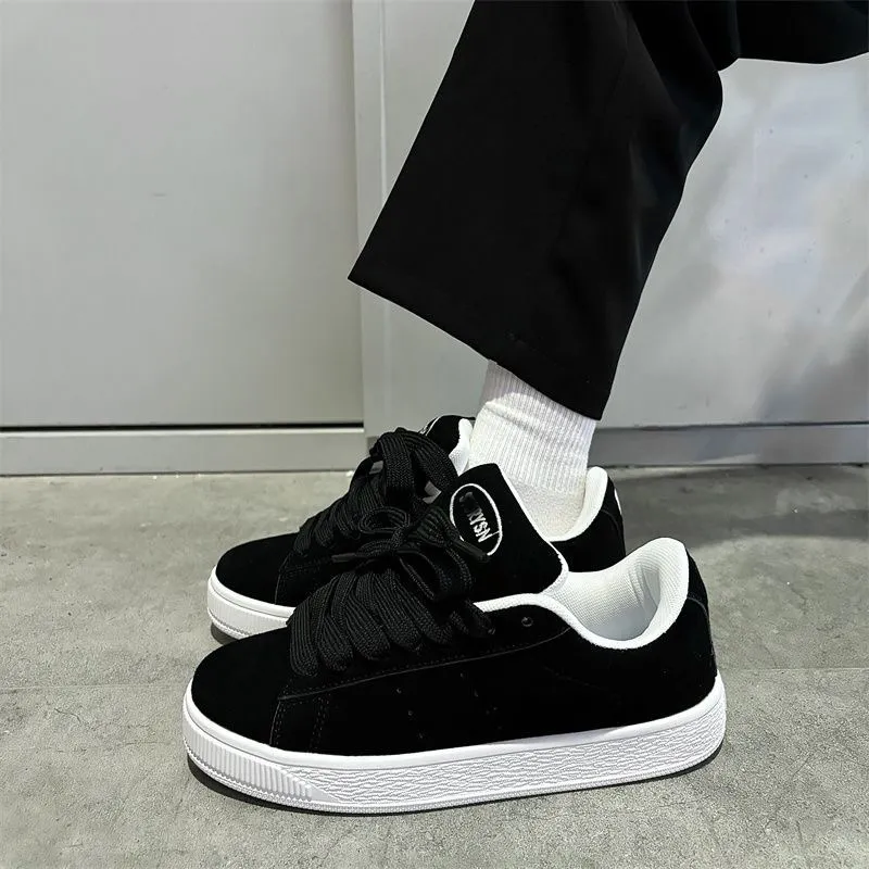ABCYLM Low Top Skateboard Shoes Women's Black-5